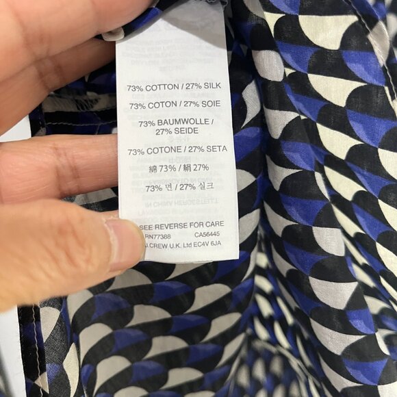 J.Crew Silk/Cotton Shirt Size 0 - Picture 10 of 10